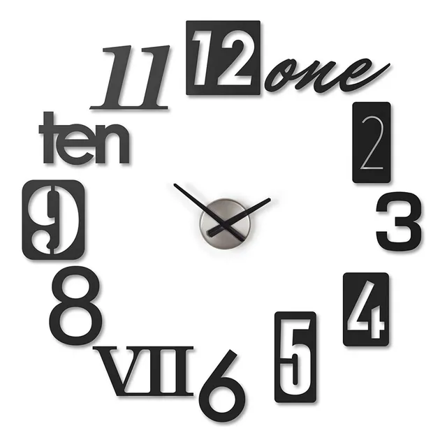 Reloj Pared Diseño Moderno Umbra Números Letras Individuals