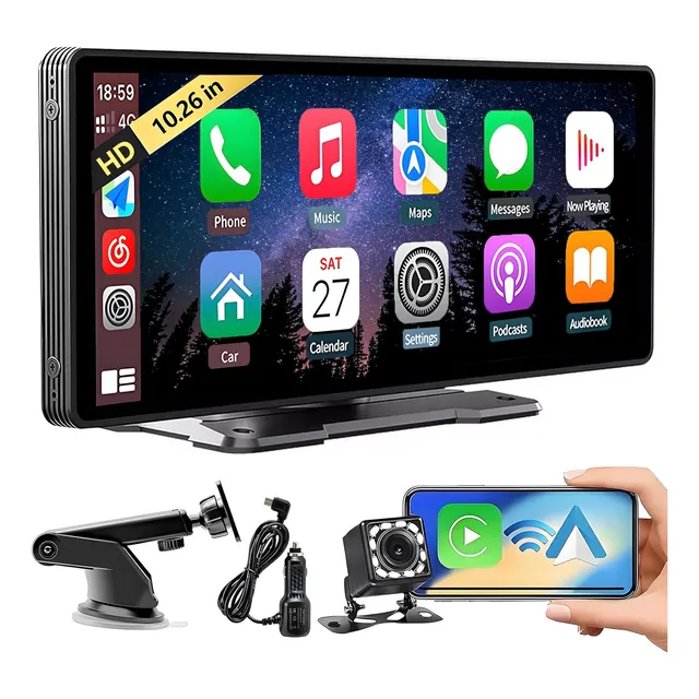 Radio Pantalla Auto Para Android Carplay Inalambrico 10