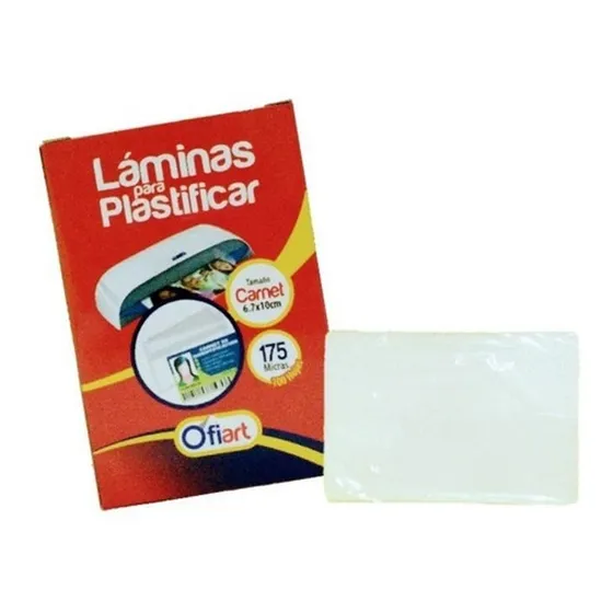 Lámina Para Plastificar Cédula Y Carnet 175 Micras