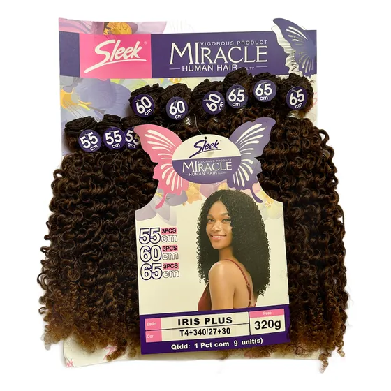 Cabelo Bio Orgânico Cacheado Miracle Iris Plus 65cm 320g