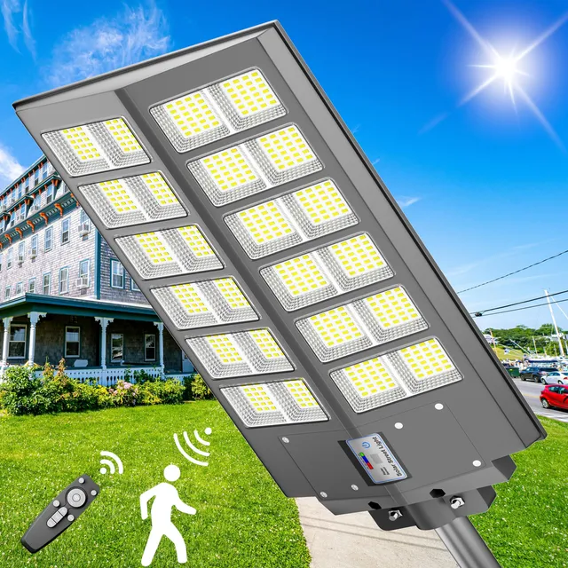 Luz Solar Para Estacionamiento Calle Lumene Atardecer Al