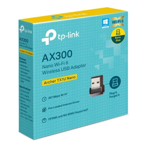 PLACA DE RED USB TP-LINK ARCHER TX1U NANO WIFI 6