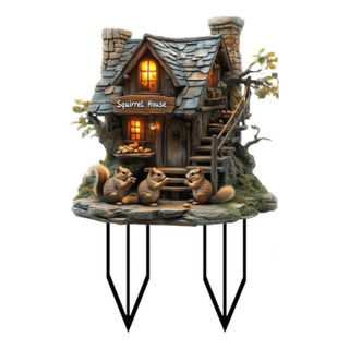 Estaca Para Casa De Ardilla Para Jardín, Accesorio De Estaca Para Casa De Ardilla Para Jardín, Accesorio De