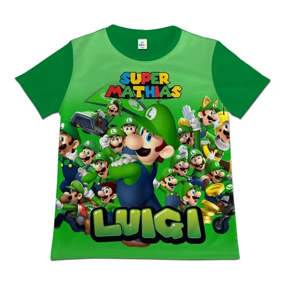Franela Camisa Niño Niña Super Mario Bros En Poliester