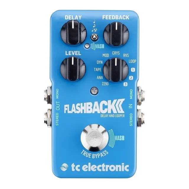 Pedal de efecto TC Electronic Flashback 2 Delay and Looper celeste