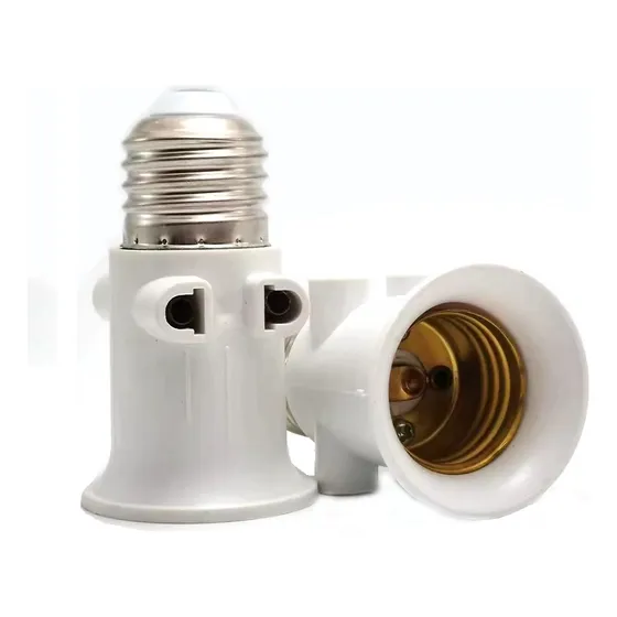 Soquete Con Enchufe Adaptador De Ampolleta E27