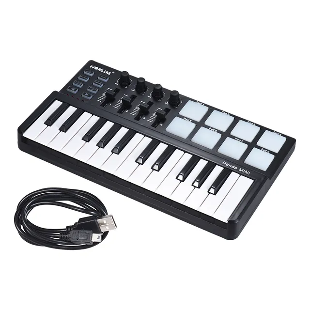 Controladores Midi Worlde Panda Mini Usb Ultraportátiles De