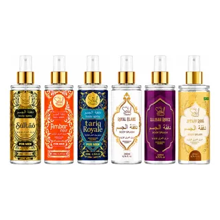 Kit 6 Body Splash Árabe Soul 200ml Mix Masculino E Feminino