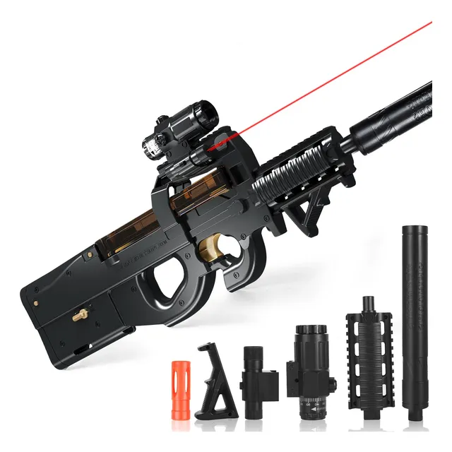 Pistola De Hidrogel P90 Electrica Lanzador Juguete Con Láse