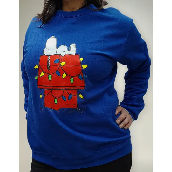 Suéter Navideño De Snoopy Peanuts Con Gorrito De Regalo