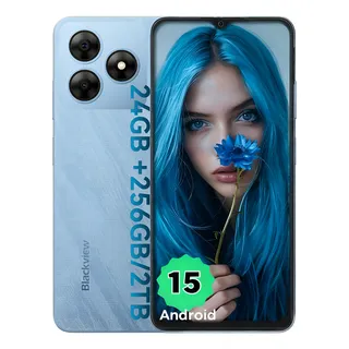 Smartphone Blackview Wave 8 Android 15 De 24gb+256 Gb/2tb Color Azul Acero