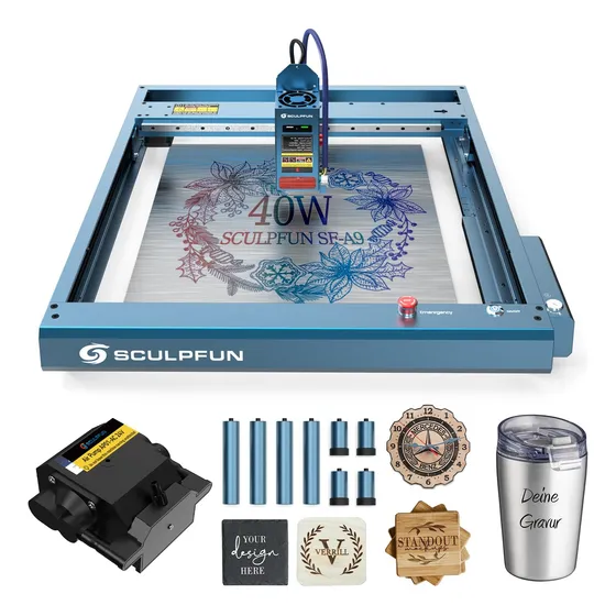 Máquina De Gravação A Laser Ajustável Sculpfun Sf-a9 40w/20w