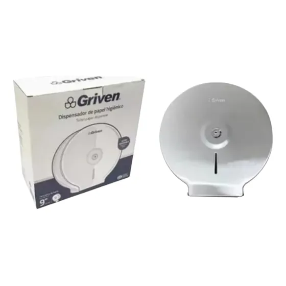 Dispensador De Papel Higiénico Acero Inox 9 Pulgadas Griven