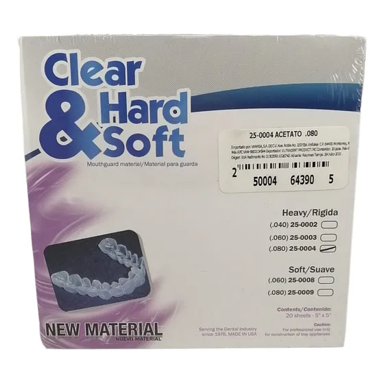 Acetato Rígido Cal .080 Para Termoformado 20 Pz Clear & Hard