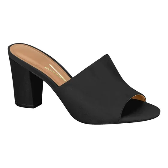 Sandalia Tamanco Feminino Vizzano Mule Salto Grosso Original