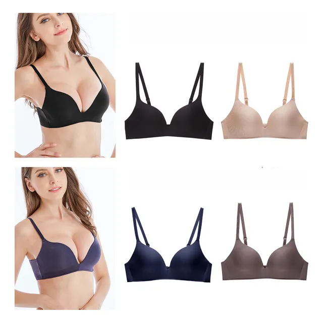 Pack 4 De Brasier Push Up Sujetador Sin Rastro Sin Varillas