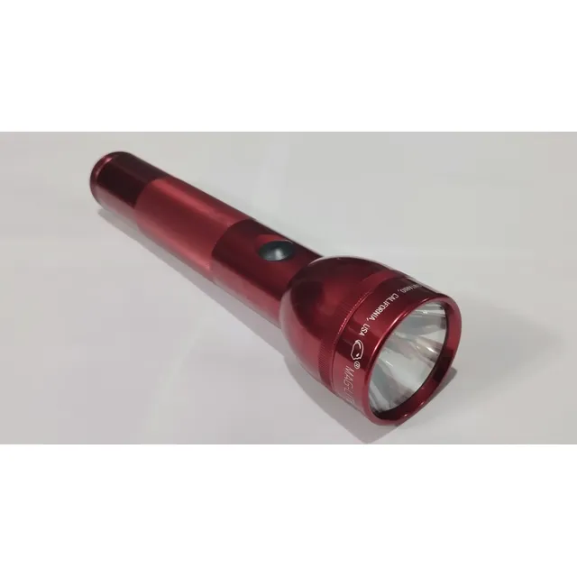 Linterna Maglite Grande Roja Luz Incandescente 2 Pilas D