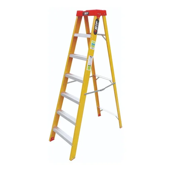 Escalera Profesional Fibra Vidrio Tijera 6 Escalones Plegabl