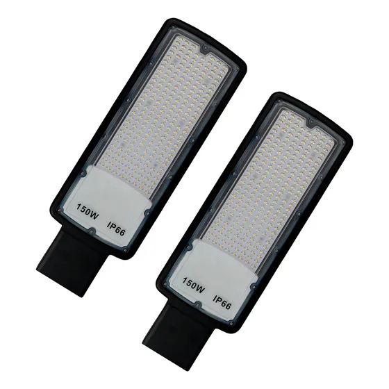 Kit 2 Luminária Led Para Poste 150w Iluminação Publica 6500k Carcaça Preto Luz Branco-frio 110v 220v (bivolt)