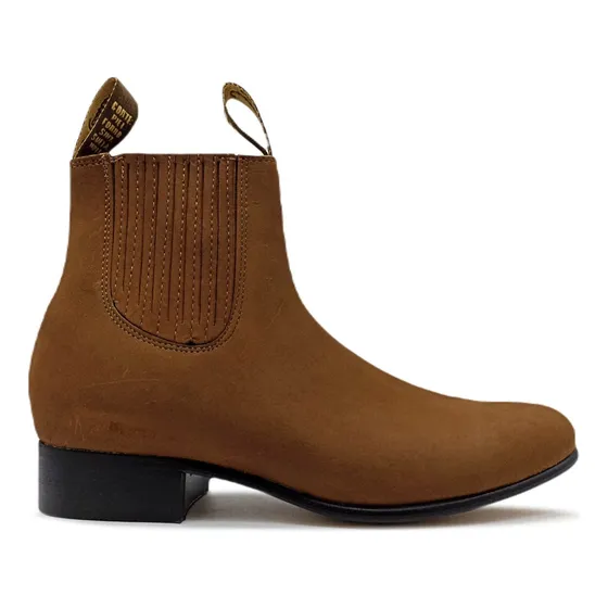 Bota Botin Vaquero Charro Piel Cosido Para Hombre 001