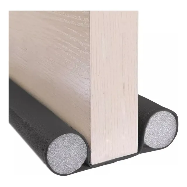 Onehome Guardapolvo Puerta Tope Doble Borde Sellador Color Negro Liso