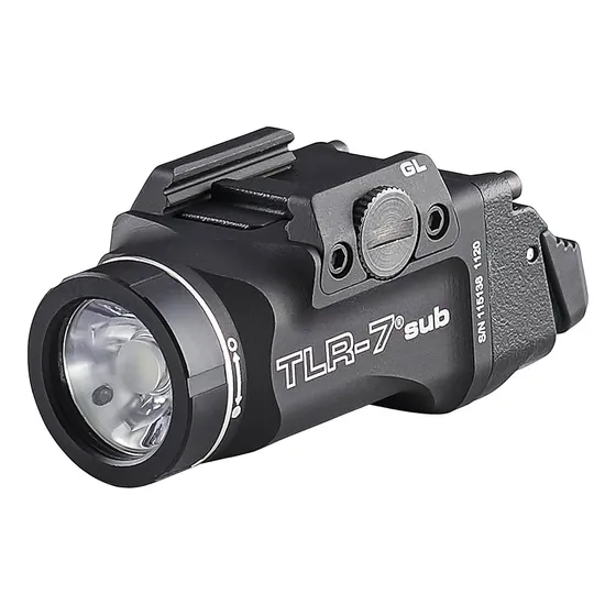Lanterna Arma Streamlight Tlr-7 Sub Glock 43x 48 Com Trilho Lanterna Preto Luz Branco
