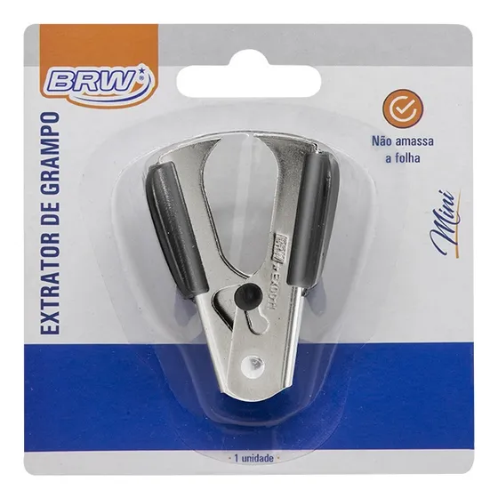 Extrator De Grampos Mini Preto Piranha Blister C/ 1un - Brw