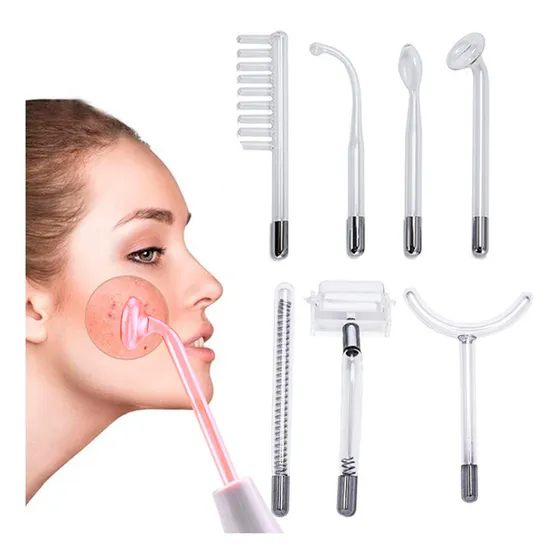Alta Frecuencia Portátil 7 Electrodos Facial Y Corporal