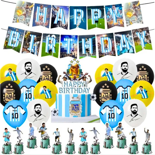 Kit Cumpleaños Messi Cotillon Selección Argentina 