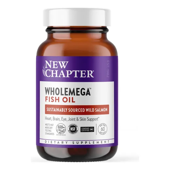 Suplemento New Chapter Wholemega Fish Oil 60 Cápsulas Blanda