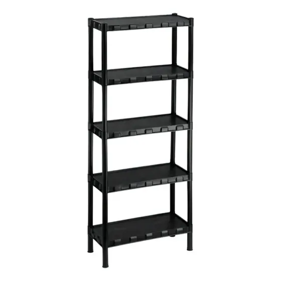 Estante Plastica Modular 5 Prateleiras Multiuso Organizadora Preta