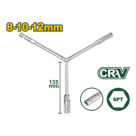 Llave Tipo Y 8-10-12mm 135mm Jadever