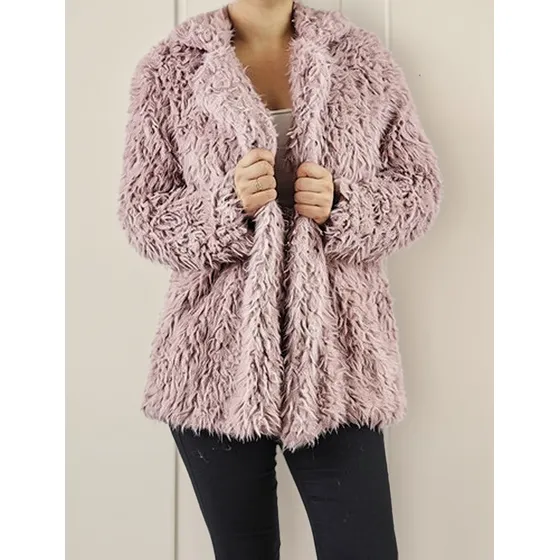 Chaqueta Mujer Corderito Peludo Calidad Premium. Largo