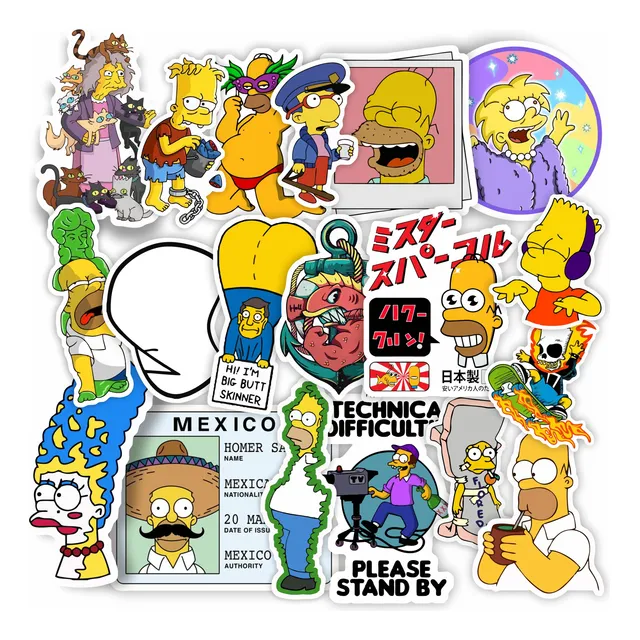 Pack Stickers Vinilos Calcomanias - Auto Termo Los Simpsons