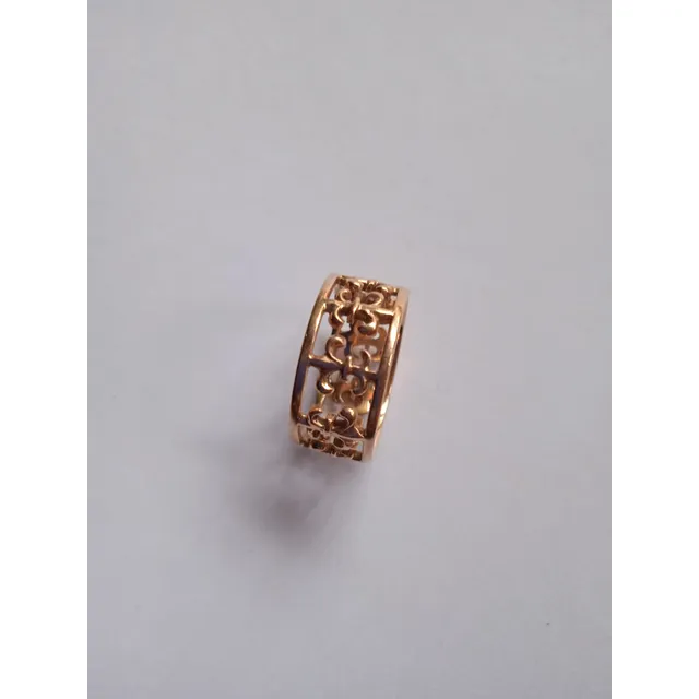 Anillo Oro 18 K Flor De Liz Diámetro 1.5cm