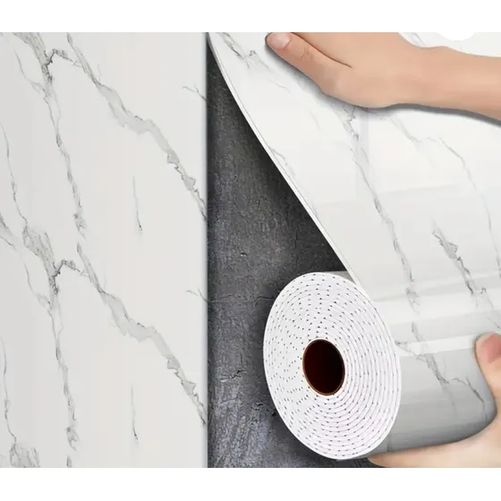 Placa Autoadhesiva Simil Marmol 3mm Espesor 60x300 Cm  Rollo