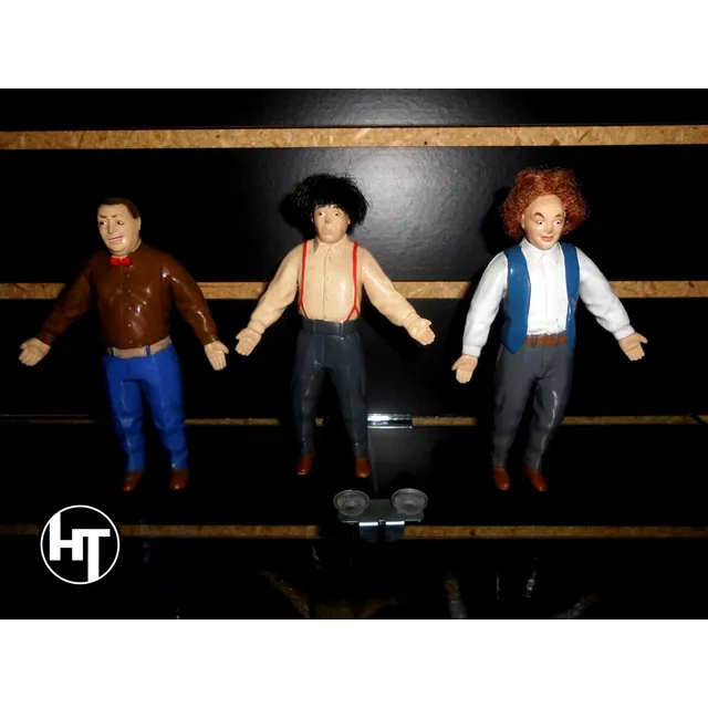 Los Tres Chiflados, Curly, Moe, Larry, Figuras, De Hule, 5 