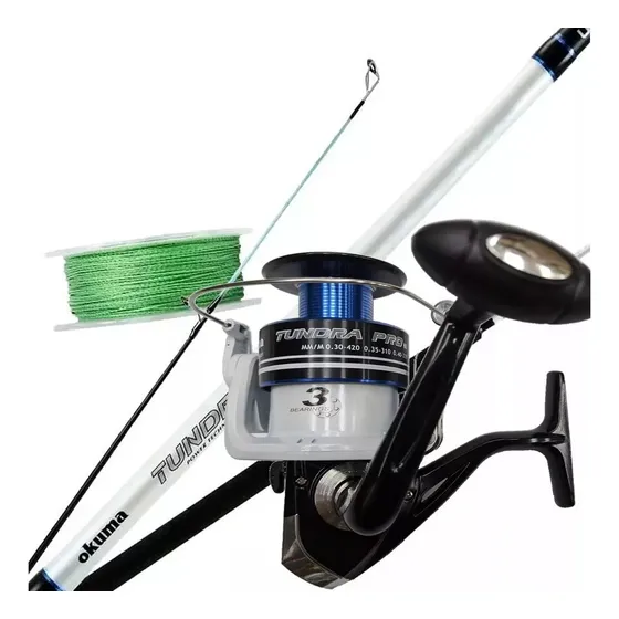 Combo Okuma Tundra Pro Variada Spinning Caña Reel Multi