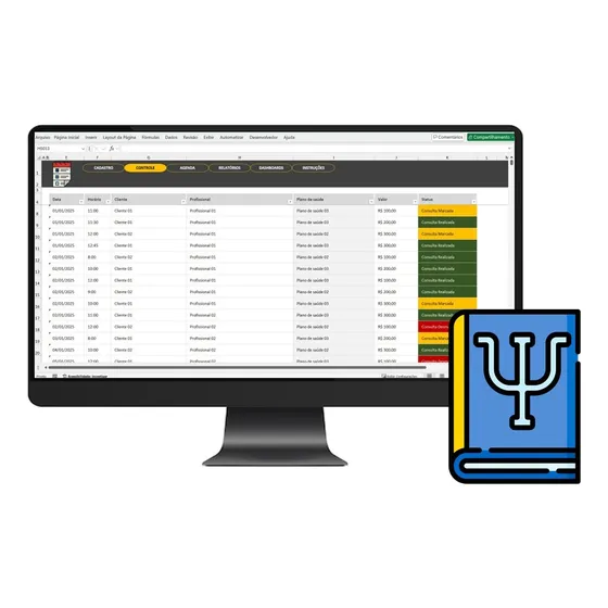Planilha Agenda Para Psicólogos E Clínicas Completa Em Excel