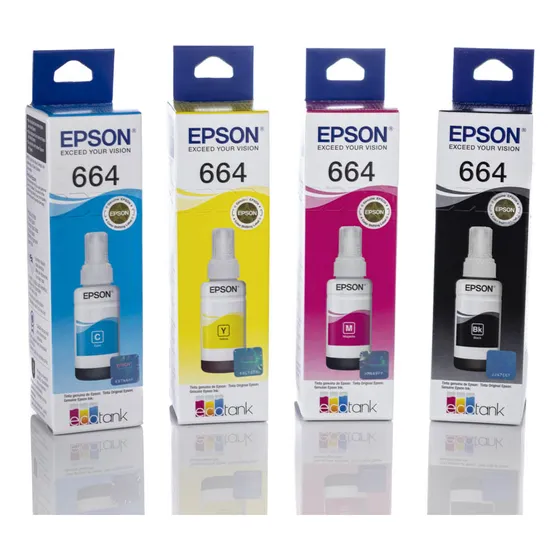 Kit De Tintas Epson T664 Original Para L210 L220 L355 L475