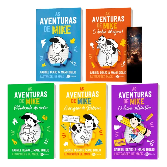As Aventuras De Mike Volume 1 + Volume 2 + Volume 3 + Volume 4 + O Livro Interativo