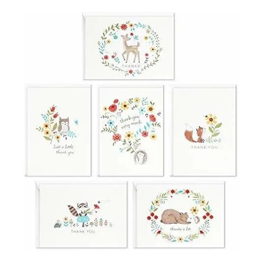Surtido De Tarjetas De Agradecimiento Para Baby Shower, Anim
