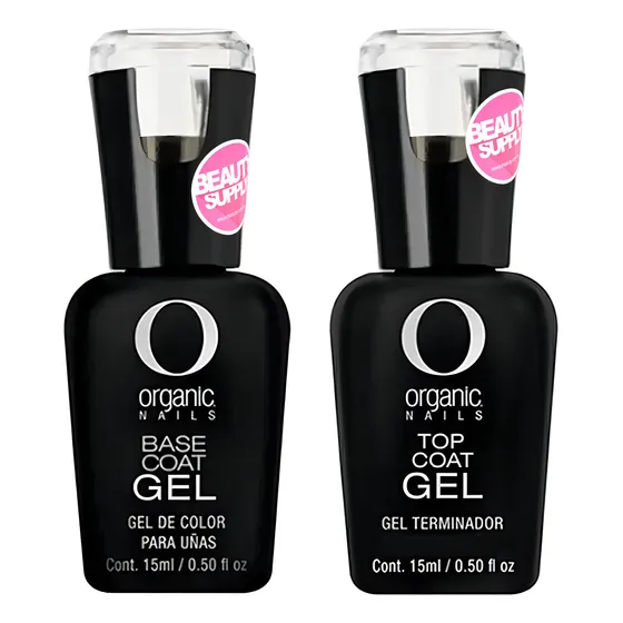 Esmalte de uñas semipermanente Organic Nails Soak Off de 15mL - Pack de 2 unidades color Clear