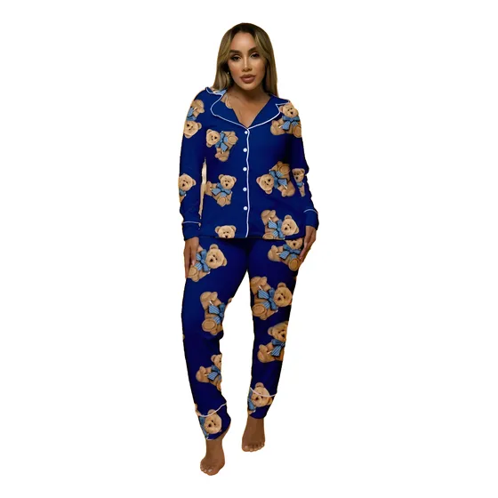 Pijama Americano Estampado Urso