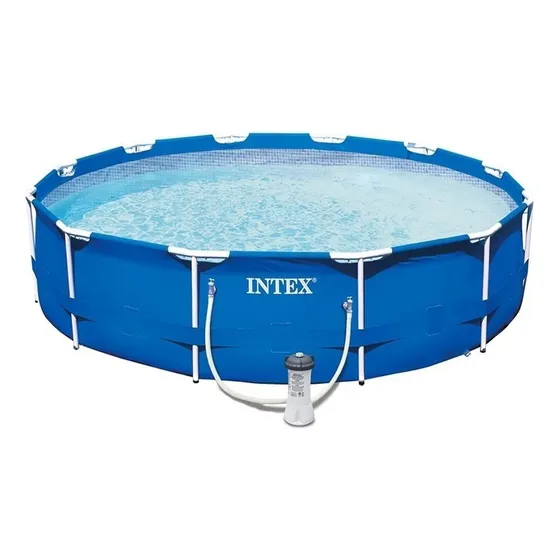 Piscina Estrutural Redonda Intex 6503PAI com capacidade de 6503 litros 3,66 x 3,66 m