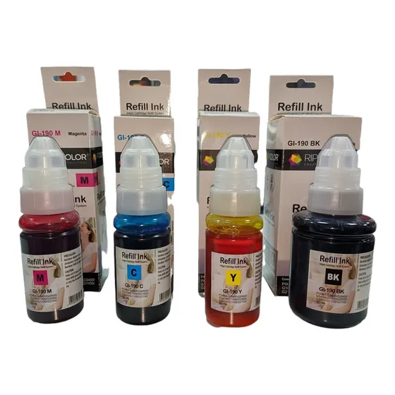 Tintas G1100 G1110 G2110 G3110 Compatibles Pack 4 Tinta Negro