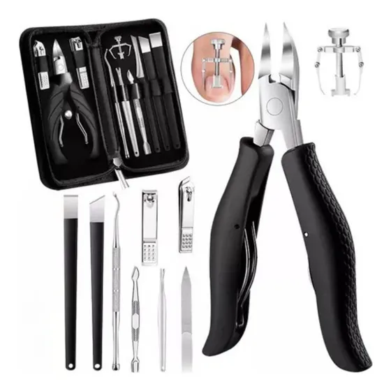 Pedicure Set De Manicure Profesional Cortar Uñas Encarnadas Negro JUTANG ZJQ-13