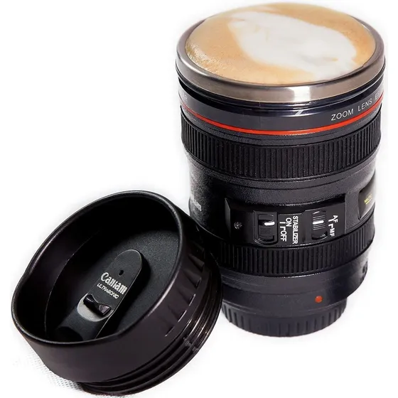 Vaso Creativo Lente Camara Canon Termico Taza Contigo Nikon
