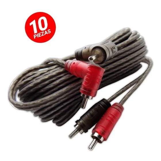 Cable Rca 2 Plug 6 Metros Rock Series 10 Pack
