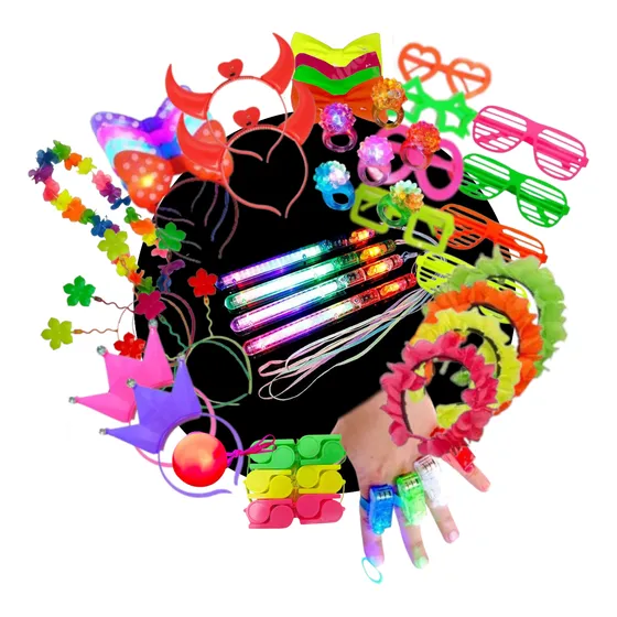 Combo Cotillon Fluo/luminoso/carioca 50-80 Personas